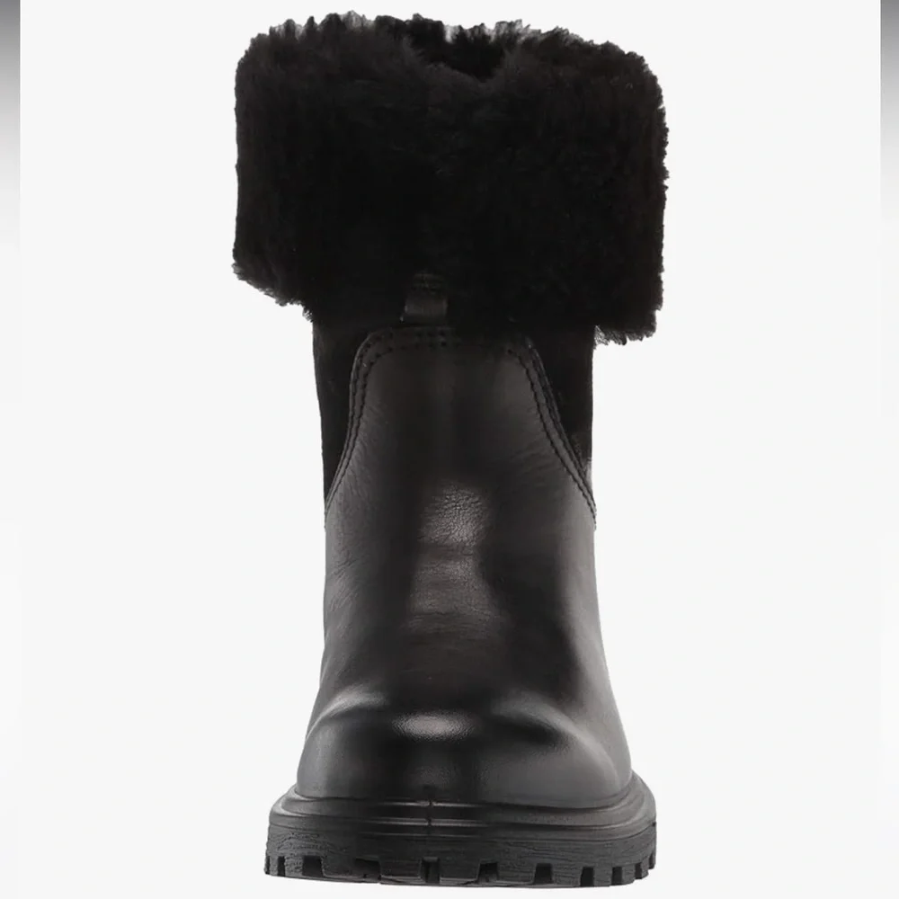 ECCO Women's Tredtray Pull on Shearling Boot Fashion Black Size 10-10.5 (41)